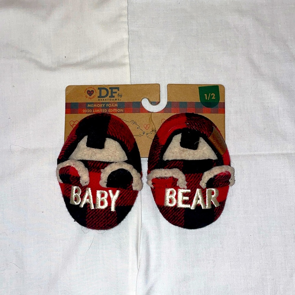 Holiday Baby Bear Slippers